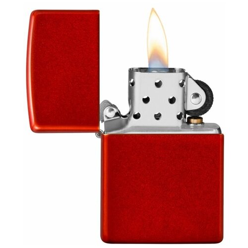 Оригинальная бензиновая зажигалка ZIPPO Classic 49475 с покрытием Metallic Red