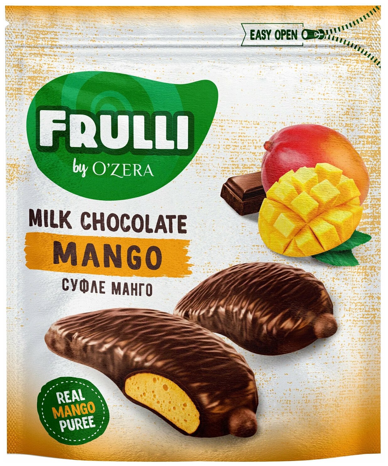 Конфеты шоколадные O'ZERA "Frulli" с суфле манго, 125 г, пакет, КРН217 В комплекте: 5шт.