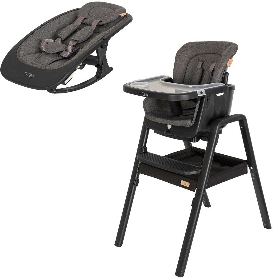 Стул Tutti Bambini для кормления High chair Nova Complete, Black/Black