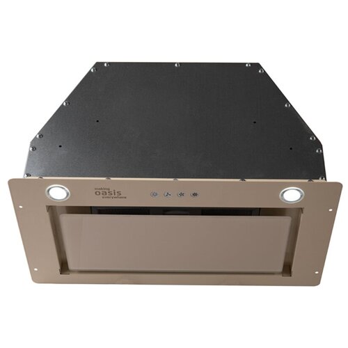 Вытяжка встраиваемая в подвесной шкаф Oasis / Оазис UM-50IG V металл бежевый 2 режима 3 скорости 44Дб 1000м3/ч / вытяжная система вентиляции