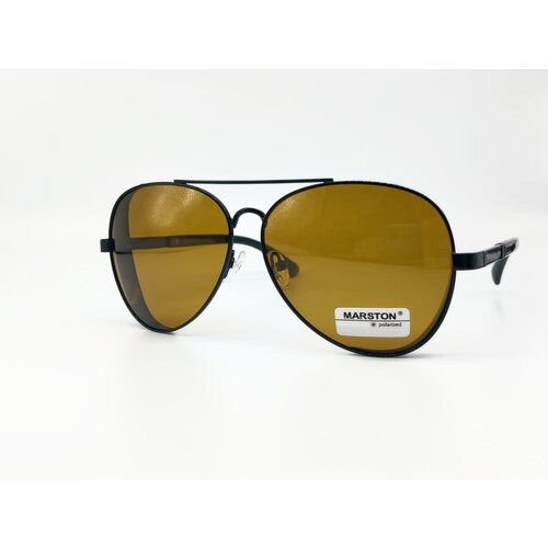 Солнцезащитные мужские стильные очки антифары POLAROID цвет бронзовый