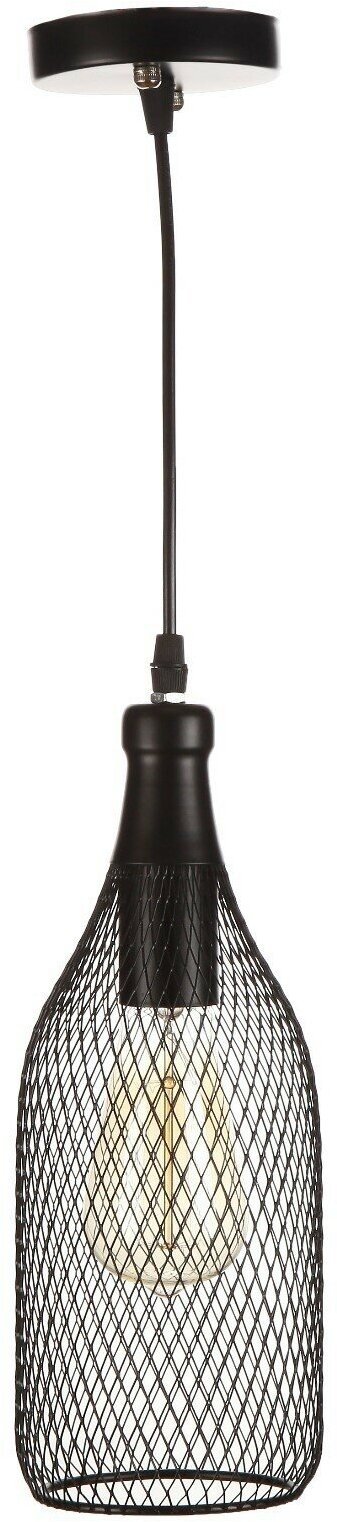 Светильник "Бутылка" 1х40Вт E27 черный 12х12х120 см.