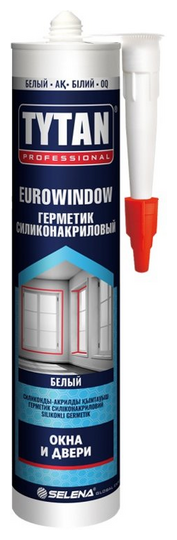 Tytan Professional Eurowindow герметик силиконакриловый окна и двери 280 мл 77660 . - фотография № 1