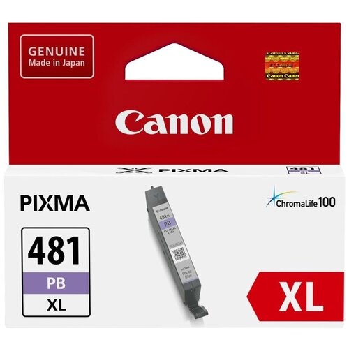 Canon Картридж Canon CLI-481XL PB 2048C001 для PIXMA TS6140/TS8140TS/TS9140/TR7540/TR8540, фото голубой расходный материал для печати canon cli 481xl y emb желтый