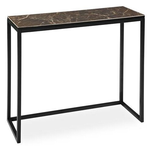 Консольный стол DE Pranzo TREVISO Черный (NE)/Коричневый мрамор (CEBR)