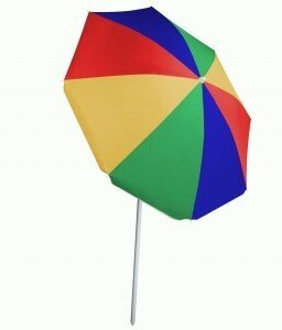 Зонт пляжный с наклоном d=220, стойка 30/33мм, полиэстер 210D, разноцвет. 1-2.SALE - фотография № 2