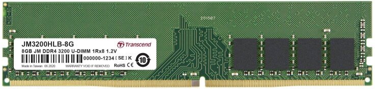 Модуль памяти Transcend DDR4 DIMM 8Gb 3200МГц CL22 1.2V (JM3200HLB-8G)