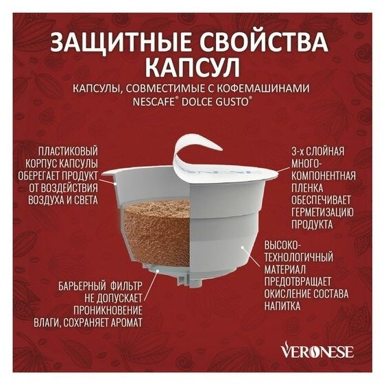 Кофейный напиток в капсулах Veronese Chocolate Classic (капсулы для кофемашин Dolce Gusto) - фотография № 12