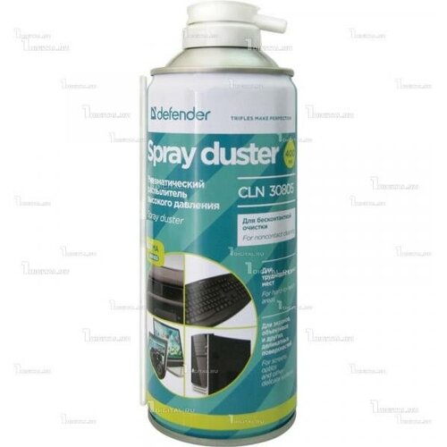 Сжатый воздух Defender Spray Duster Optima CLN 30805 пневмораспылитель 520/400 мл. для чистки оргтехники средство для ухода за техникой defender cln 30805 optima 1000мл