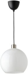 JÄRPLIDEN эрплиден подвесной светильник 30 см белый стекло/никелированный