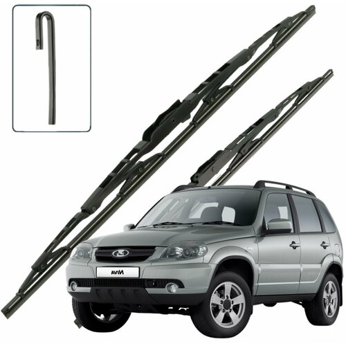 Дворники LADA Niva (1) / Лада Нива 2123 2020 / 2021 Щетки стеклоочистителя каркасные для автомобиля 500мм-500мм к-т 2 шт.