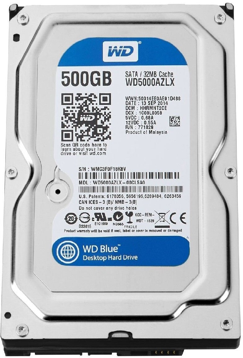 Жесткий диск Western Digital WD Blue 500 ГБ WD5000AZLX