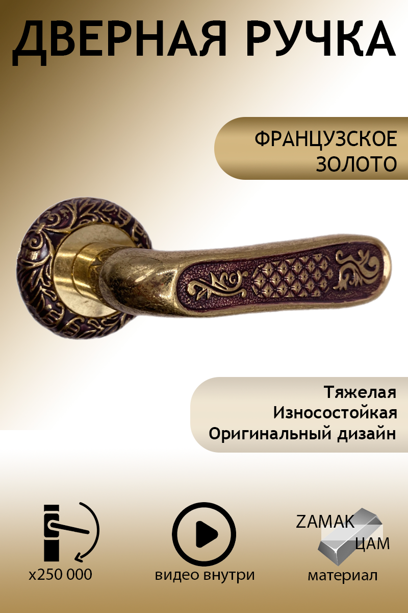 Дверная ручка Fuaro Sensation VIRGINIA SM AB-7 франц. золото