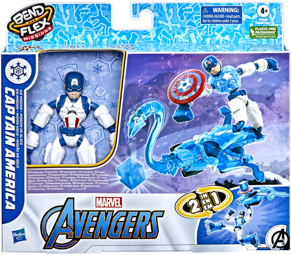 Avengers Hasbro Игровой набор Бенди Кэп и Снегоход F58685X0