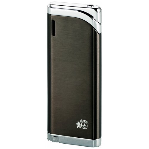 Зажигалка газовая Colibri Debonair 3 Satin Gunmetal & Polished Silver