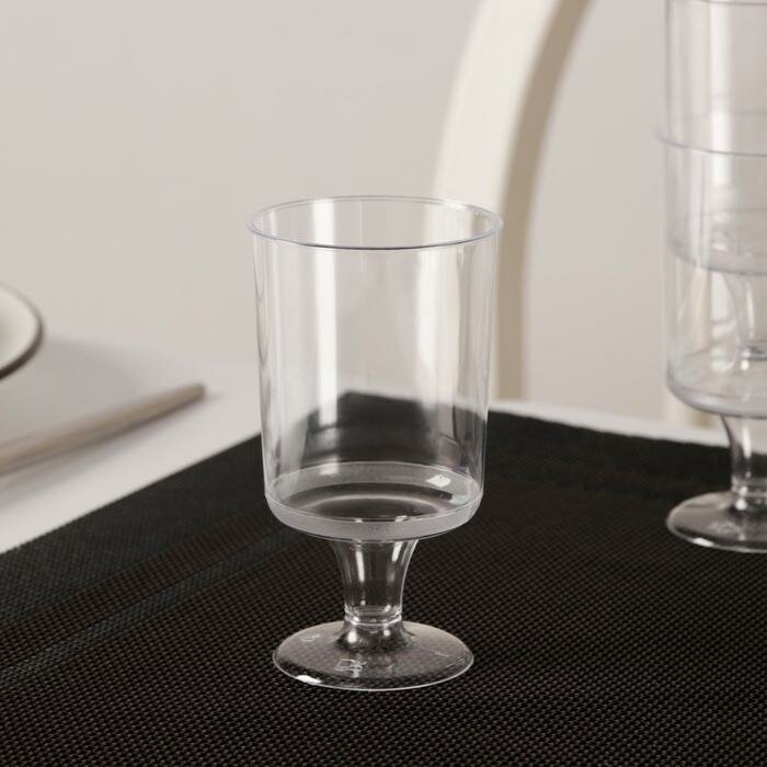 фото Рюмка Доляна «Кристалл», 100 мл, цвет прозрачный, 6 штук