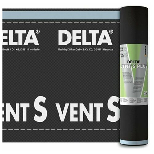 Супердиффузионная мембрана DELTA-VENT S PLUS (дельта вент С плюс) 50 * 1.5м, 75м2 рулон