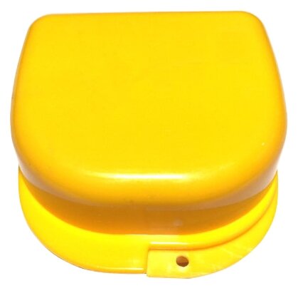 Plastic Box бокс пластиковый, 78*83*45 мм, цвет: желтый