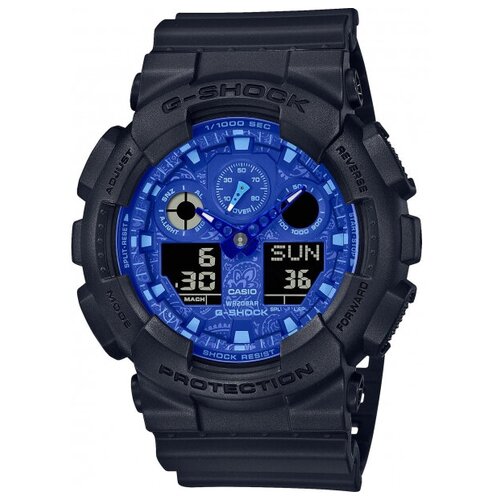 Наручные часы CASIO G-Shock GA-100BP-1A, черный casio g shock ga 100bp 1a