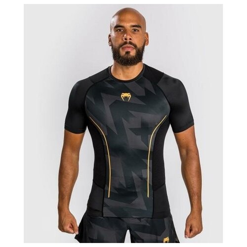 Рашгард с коротким рукавом Venum Razor Black/Gold (XXL)