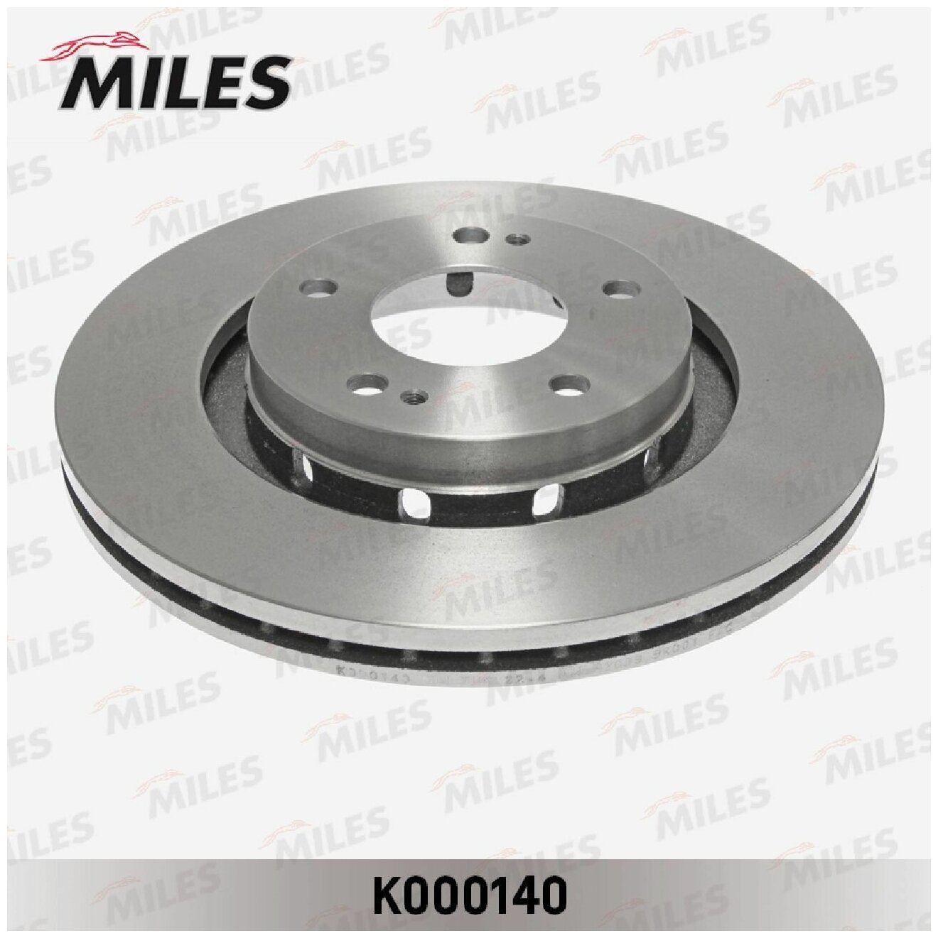 Диск тормозной передний MILES K000140 для а/м Mitsubishi ASX, Galant, Lancer, Outlander, Citroen C-CROSSER, Peugeot 4007, 294х24 мм.