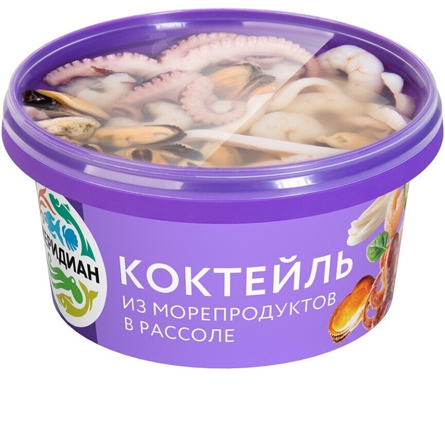 Коктейль из морепродуктов Меридиан в рассоле 430г