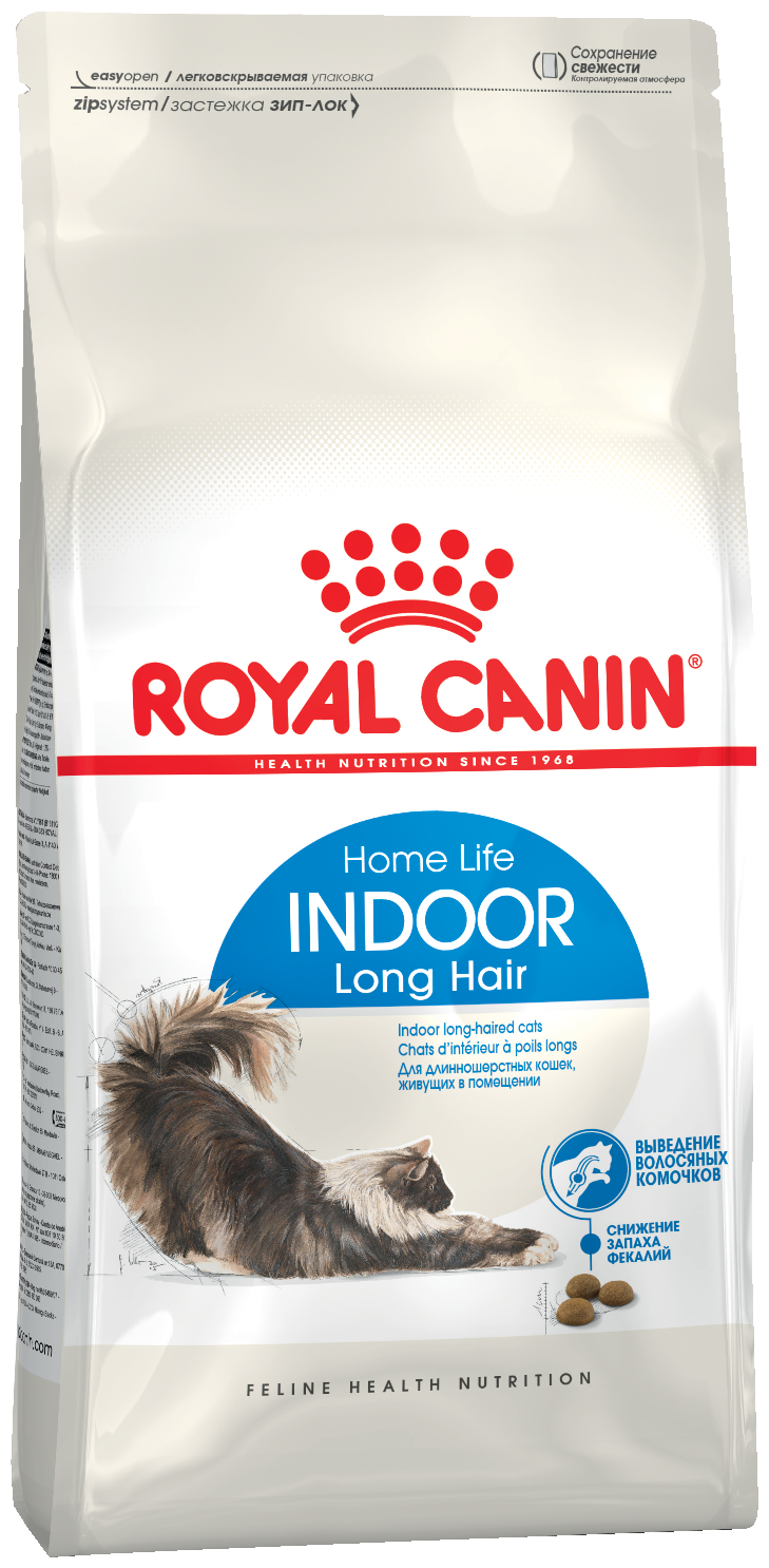 Сухой корм Royal Canin Indoor Long Hair для длинношерстных кошек, 10 кг