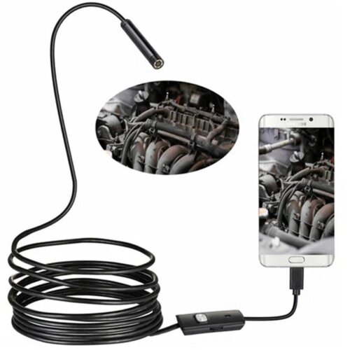 Камера-Эндоскоп гибкая камера для Android, ПК, ноутбука, 6 светодиодов, TYPE-C, OTG, USB, 2м промышленный автомобильный эндоскоп бороскоп с гибким кабелем usb type c для мобильных устройств android 30 м
