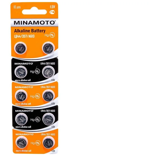 AG4 (LR626) MINAMOTO 10/card батарейка smartbuy ag4 1 5v 377 lr626 lr66 10шт