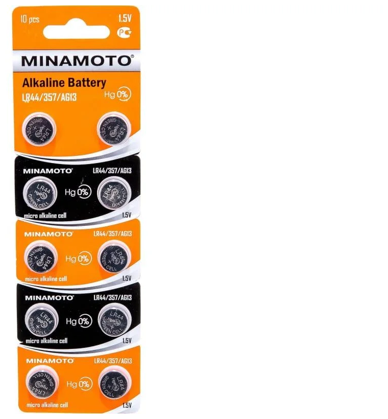 MINAMOTO Батарейки AG4 LR626/10BL, 10 штук в блистере