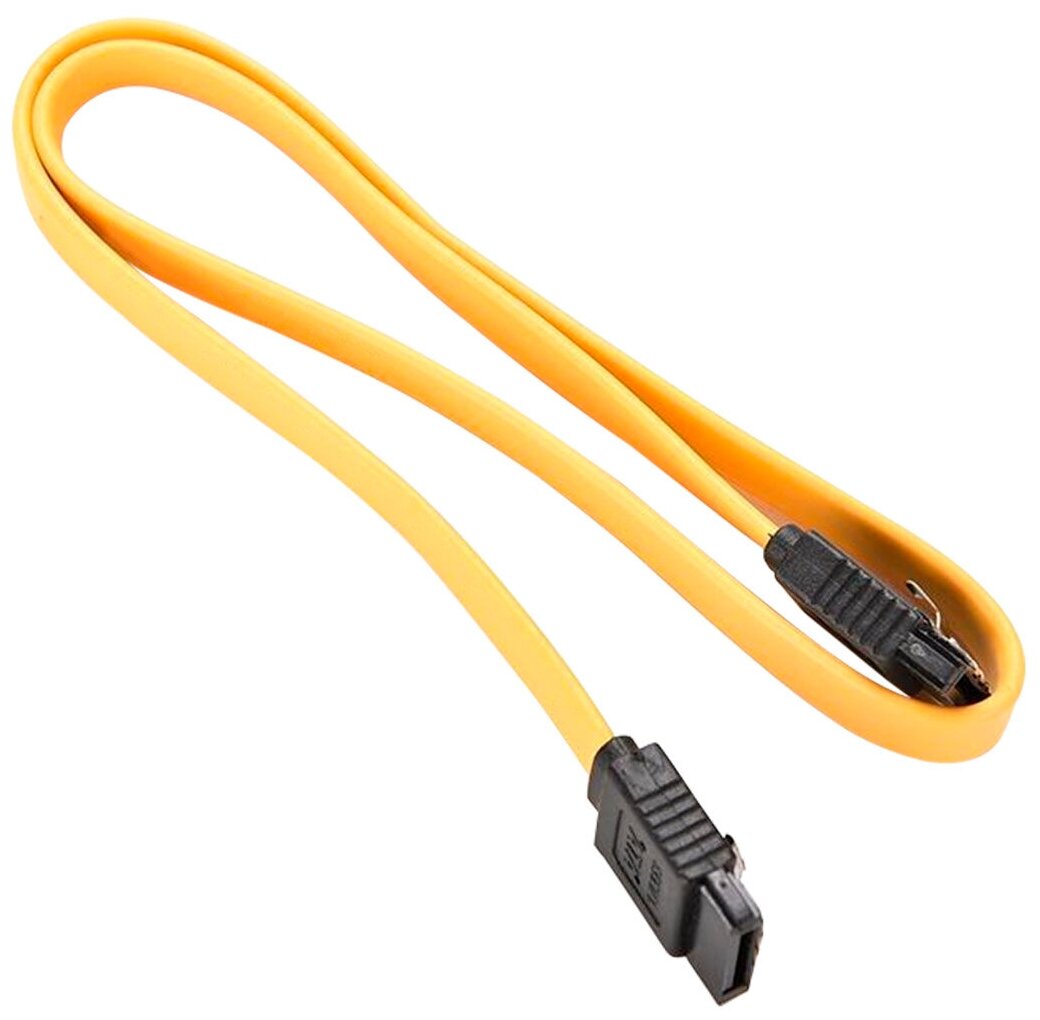 SATA III - кабель желтый под системный блок компьютер игровой