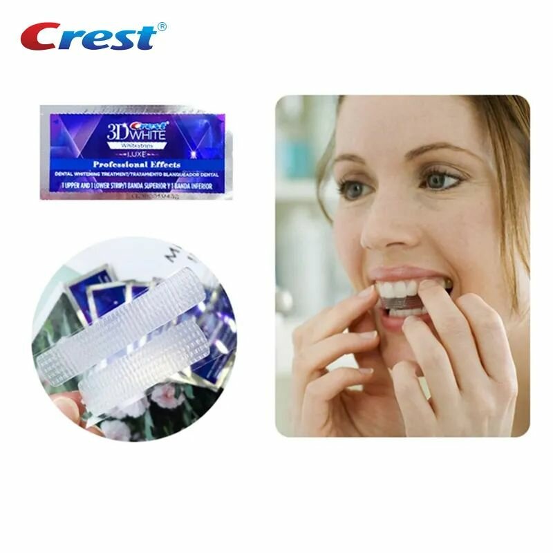 Полоски Отбеливающие Для Зубов Crest 3D Whitestrips, полоски для отбеливания зубов с профессиональным эффектом, 5 пакетиков
