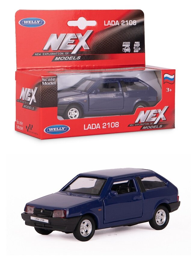 Welly Машинка 1:38 LADA 2108 пруж мех, синий