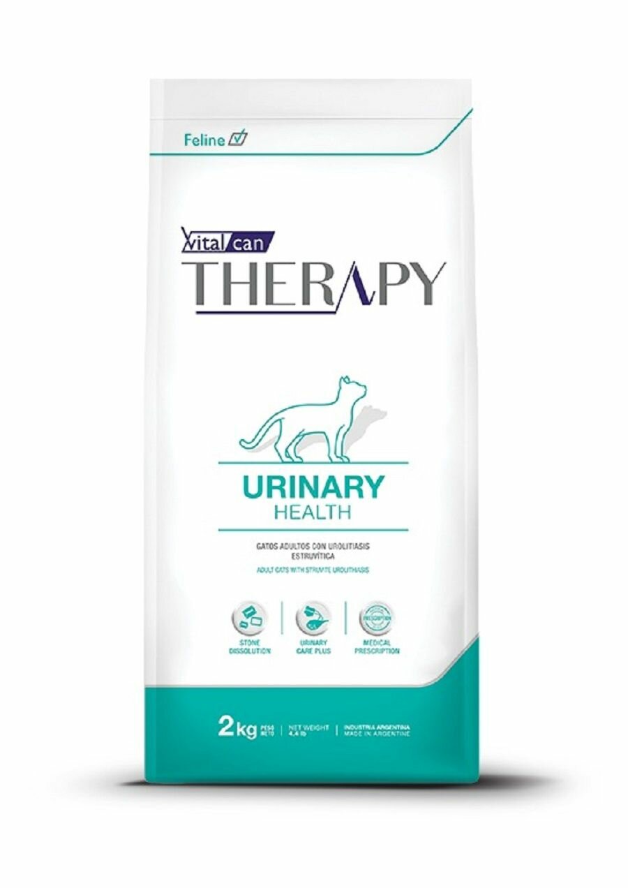 VITALCAN Корм сухой Therapy Feline Urinary Care для кошек при МКБ с курицей 2 кг