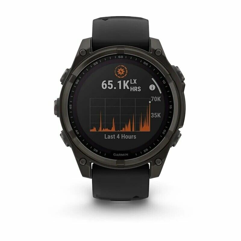 Смарт-часы Fenix 8 Saphire Solar CrbnGry, 51мм, умные, с GPS, солнечные