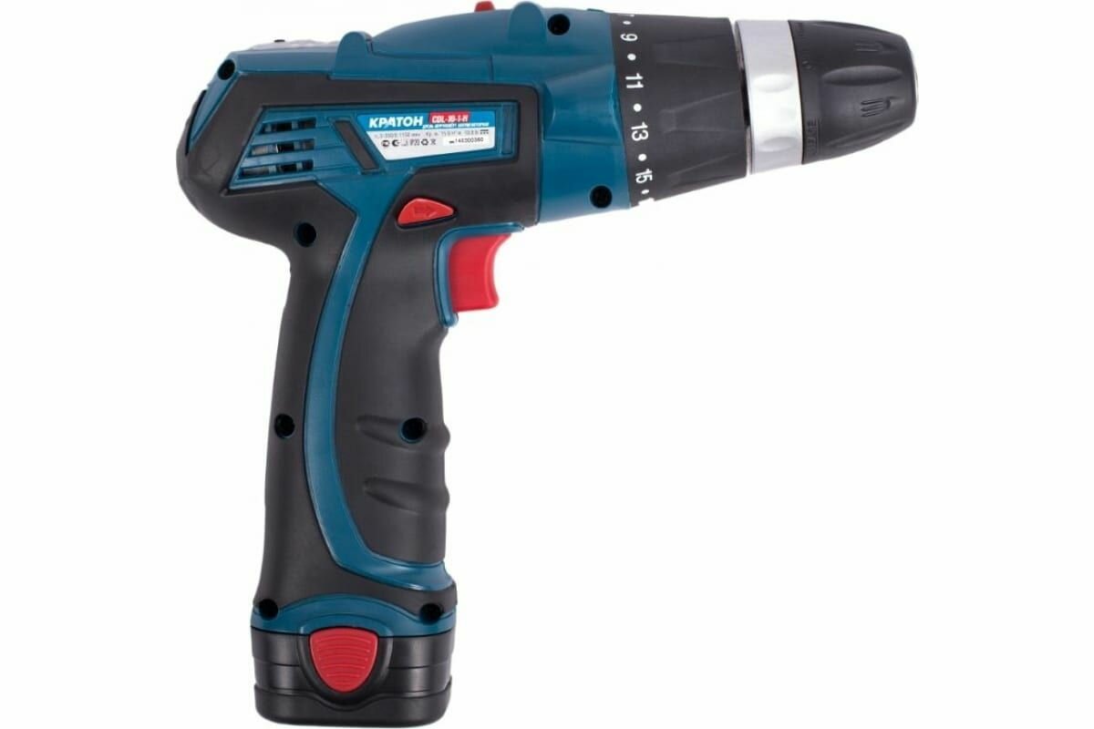 Аккумуляторная дрель-шуруповерт Кратон CDL-10-1-H арт. 3 11 01 050