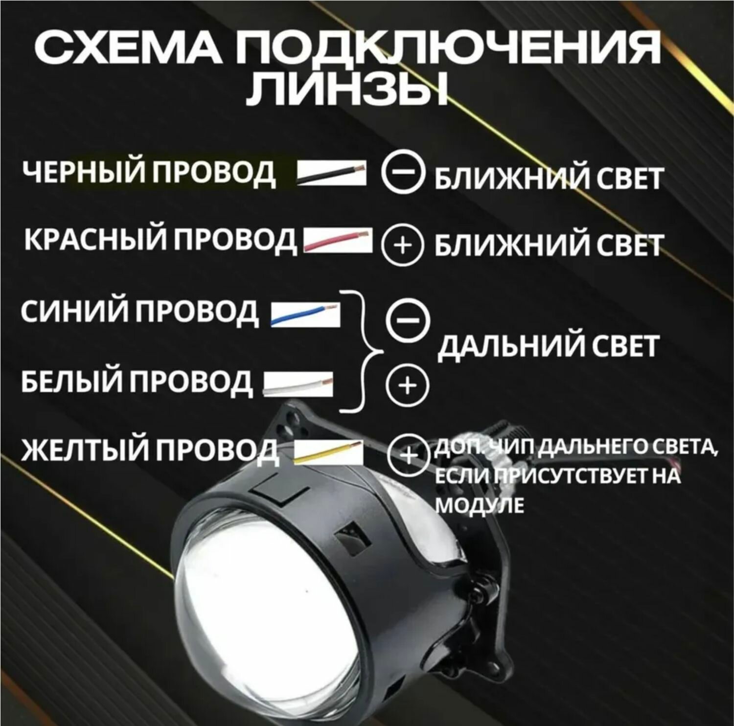 Оригинал Би лед линзы 3 дюйма авто Aozoom A3 MAX (New 2025), 12V, 5500k, BI LED линзы 3.0, модули 2шт. — фото 1