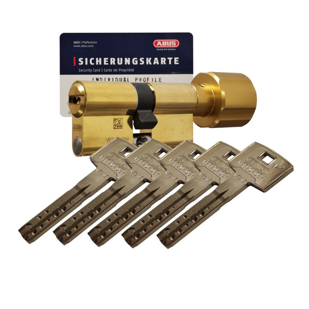 ABUS Цилиндровый механизм ABUS VELA.2000 MX (80)35/45 ключ/вертушка латунь