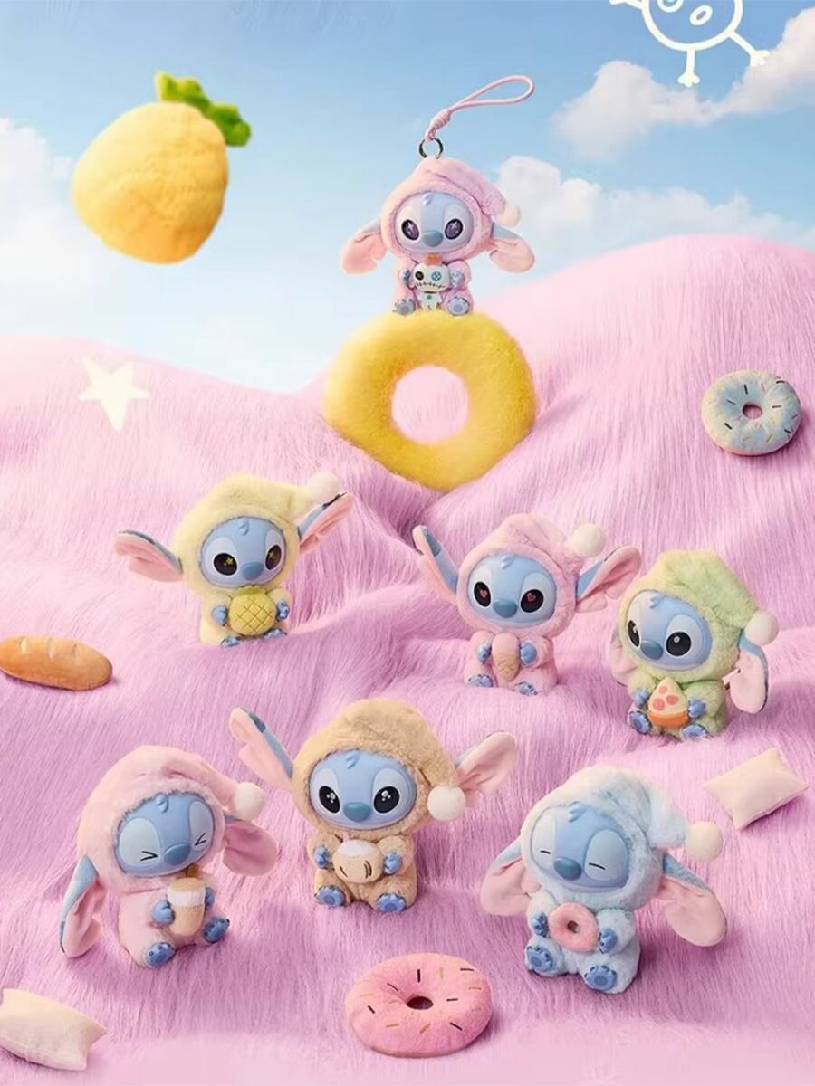Мягкая игрушка-сюрприз, 1 коллекционная игрушка Стич Минисо, фигурка Sleep Series / Stitch Miniso — фото 1