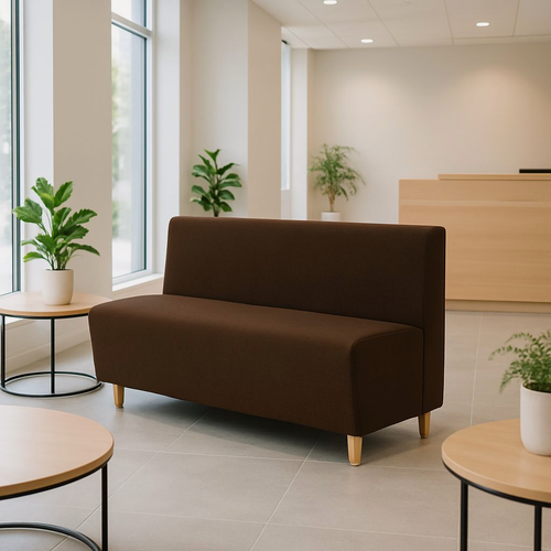 Изображение товара Диван "Слим", прямой, без подлокотников, велюр, коричневый, 120х65х85 см