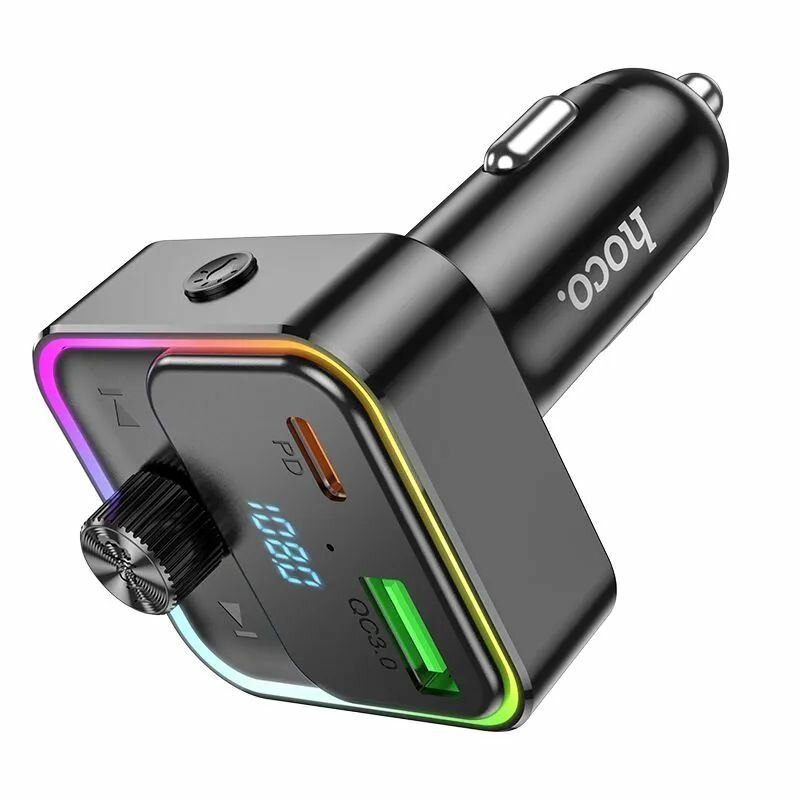 FM трансмиттер hoco E81, bluetooth, автомобильное зарядное устройство — фото 1