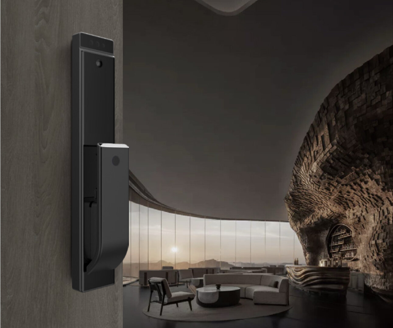 Биометрический умный замок Moorgen X5+ на входную дверь со сканером для распознавания отпечатка пальцев, Wi-Fi на русском