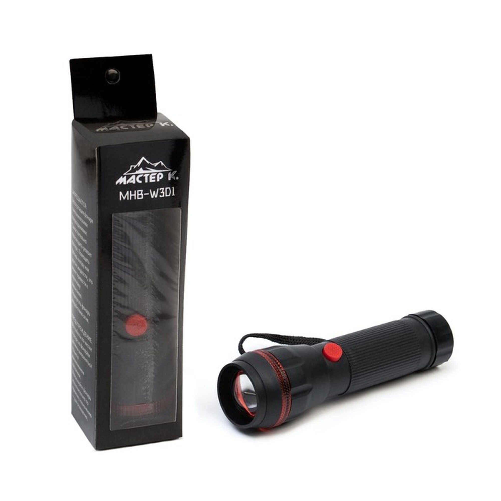 Фонарь Мастер К ручной 3 Вт 1 LED 3ААА черный 12 x 4 см