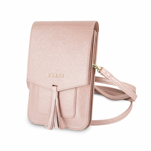 Сумка Guess Wallet Saffiano Look иск. кожа для телефона, розовая
