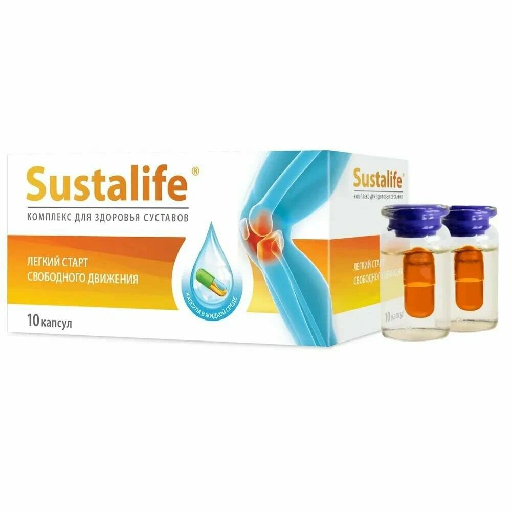 Гомеопатические Препараты Для Суставов И Позвоночника Sustalife При дегенеративных изменениях суставов, разрушении хондроцитов, нарушении состава синовиальной жидкости, 10 капсул в среде-активаторе