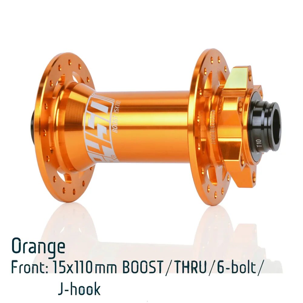 Передняя втулка Koozer 450 Boost TA 15x110, втулка с толстой осью 28H, 32 отверстия, 6 болтов, диск 2, герметичный подшипник, детали для велосипеда, втулки для велосипеда, Оранжевый