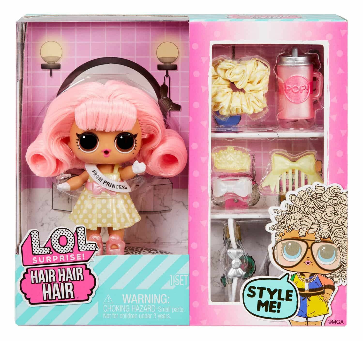 L.O.L. Surprise! Кукла LOL Hair Dolls Tots, ЛОЛ Сюрприз Хейр - Pink Color (Розовые волосы)