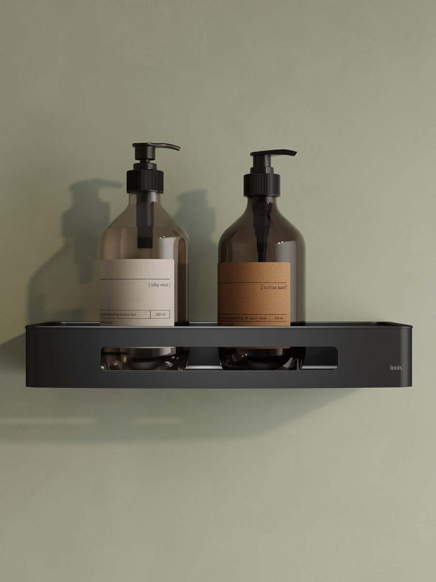 Полка нержавеющая сталь IDDIS Optima Home SHE10SBi44 черная матовая