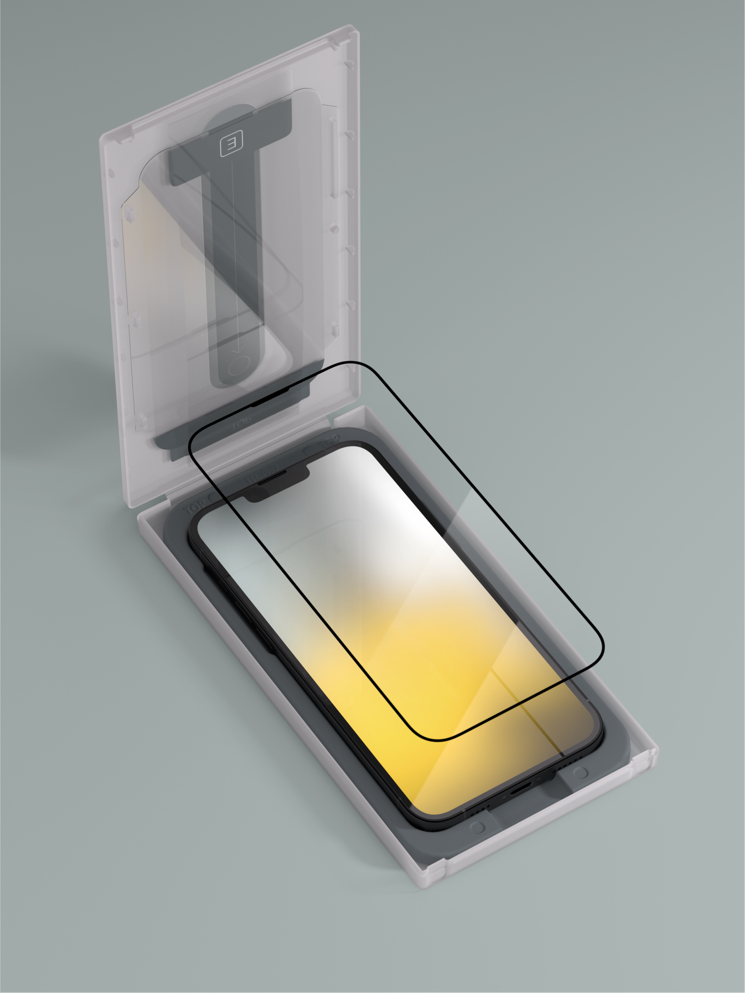 Защитное стекло с аппликатором COMMO (2 шт в комплекте) для Apple iPhone 13 / Apple iPhone 13 Pro / Apple iPhone 14 / Apple iPhone 16e, прозрачное — фото 1