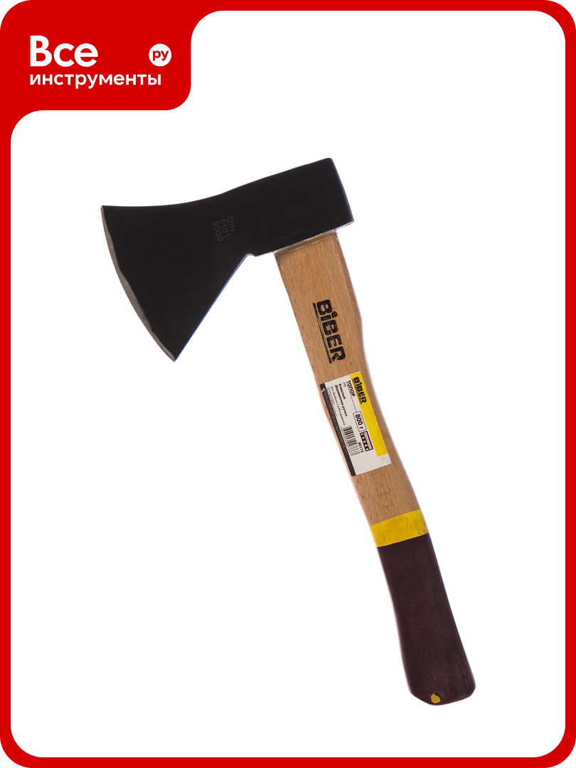 Кованый топор с деревянной ручкой 0.8 кг Biber Премиум 85112 тов-085212
